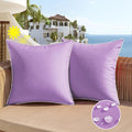 All Smiles Outdoor Waterproof Throw Pillow Covers 16X16 Set Of 2 Purple Decorative Patio Tent Bed Sofa Living Room Furniture Sun