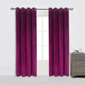 Cherry Home Super Soft Luxury Velvet Fushcia Room Darkening Blackout Curtain Panel Drapes Drapery 52 Inch Wide By 108 Inch Lengt
