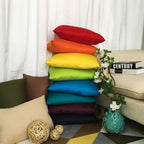 Thmyo 4-Pack 100% Cotton Lumbar Comfortable Solid Decorative Throw Pillow Case Rectangle Cushion Cover Sublimation Blank Pillow