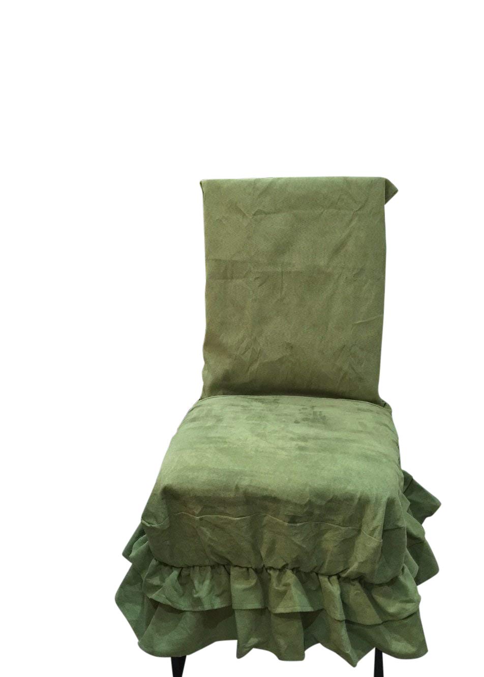 Octorose  Soft Micro Suede Shortly Dining Chair Covers (SageGreen)