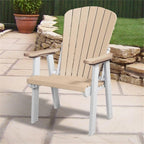 American Furniture Classics 511WWWT Fan Back Chair, Weatherwood and White