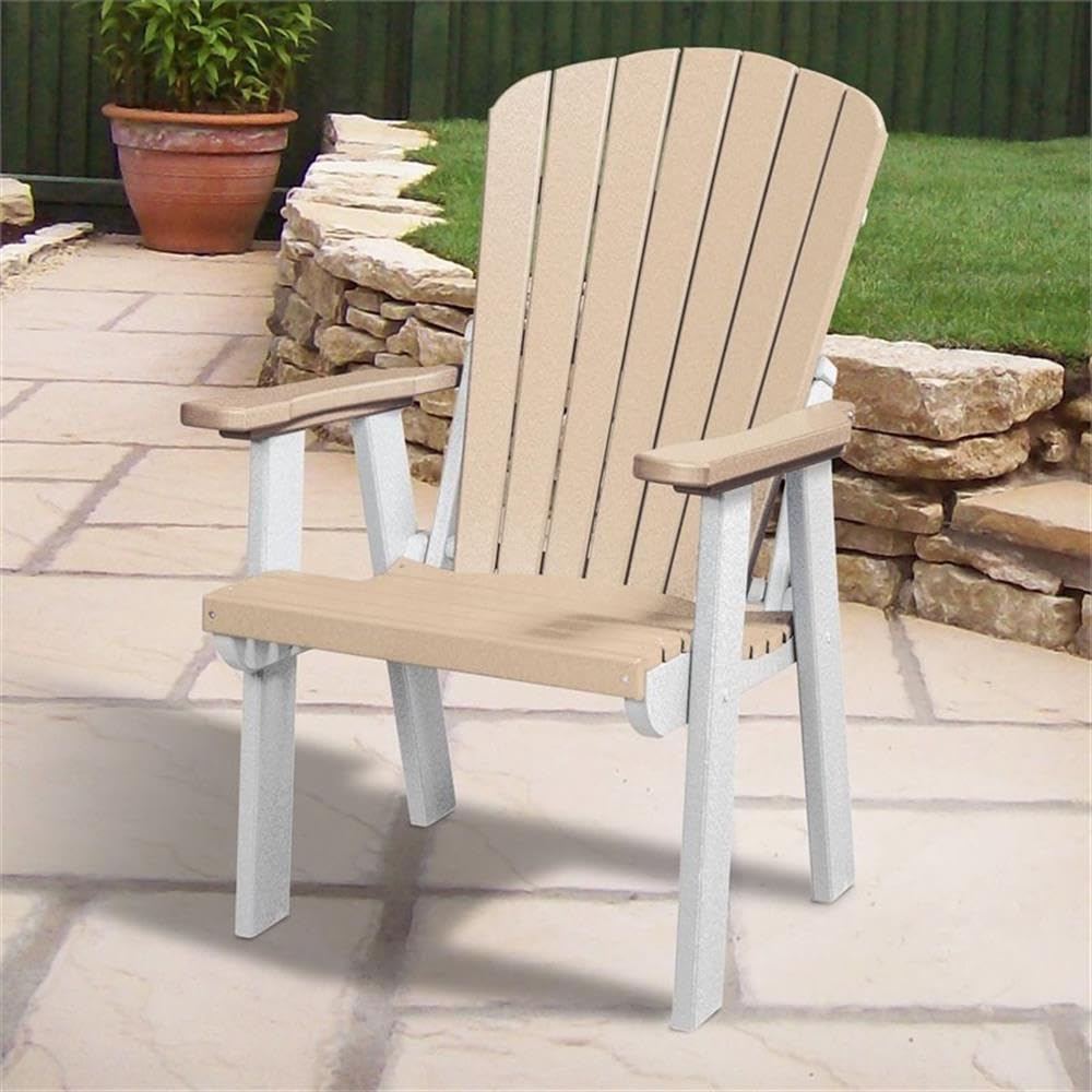 American Furniture Classics 511WWWT Fan Back Chair, Weatherwood and White