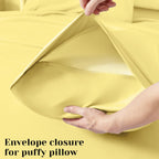Bysure 6 Pieces Bed Sheets Set(King, Yellow) - Hotel Luxury Super Soft 1800 Thread Count 100% Microfiber Sheets With Deep Pocket