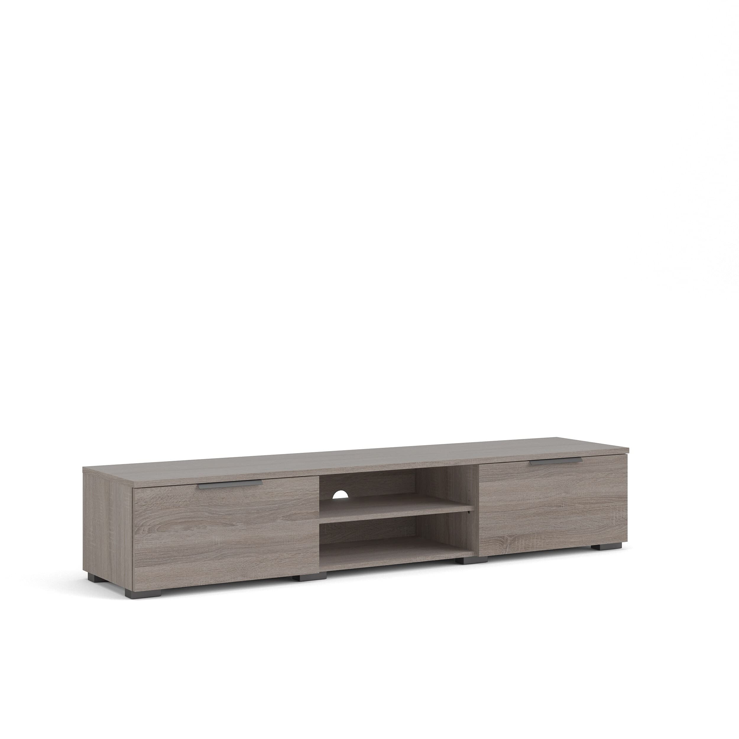 Match 2 Drawer 2 Shelf TV Stand, Truffle Oak
