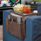 Sofa Armrest Organizer With Cup Holder Tray Chair Arm Tv Remote Holder For Recliner Couch Armchair Caddy Bedside Storage Pockets