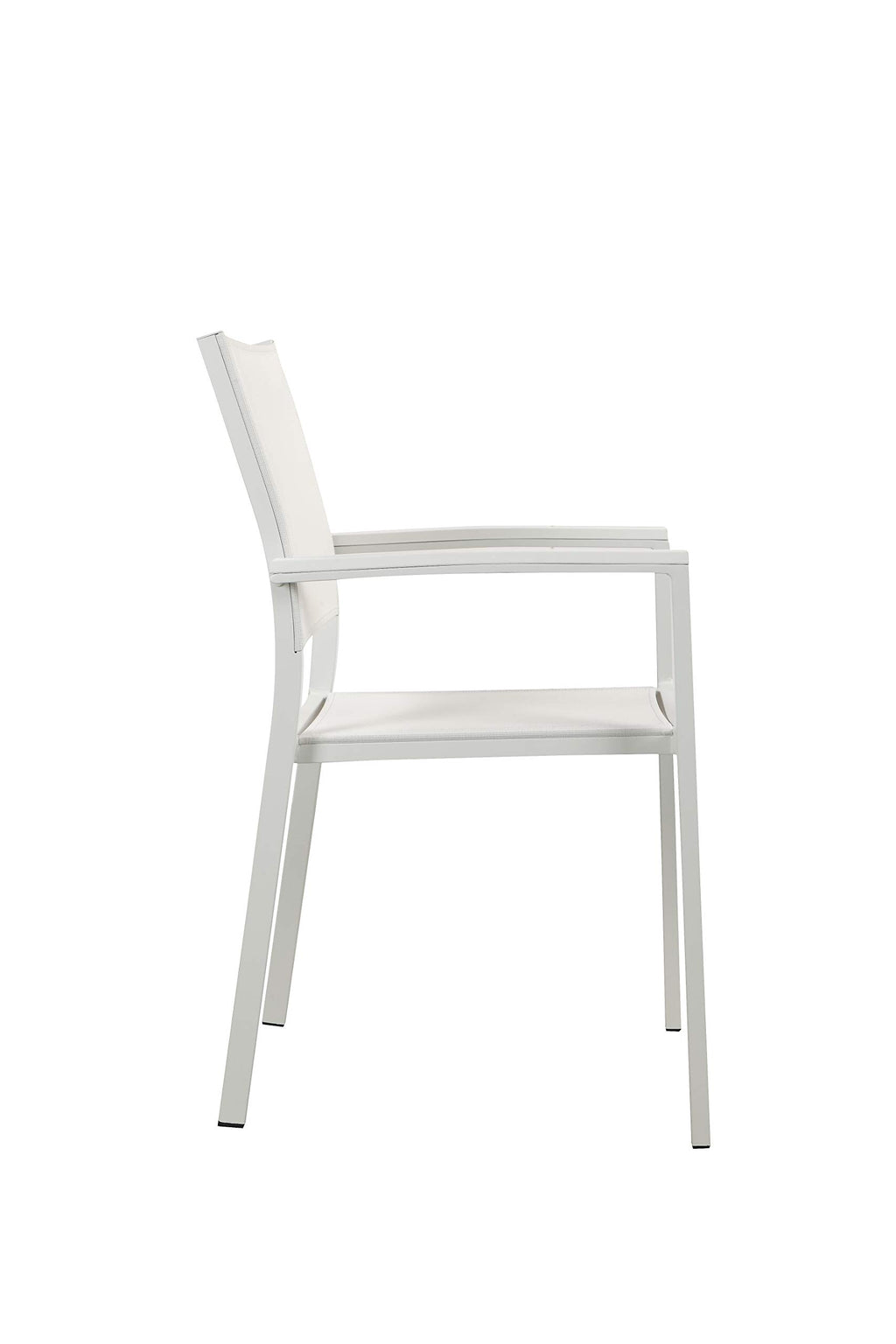 Pangea Home David 7 Whtwht Dining Set, White