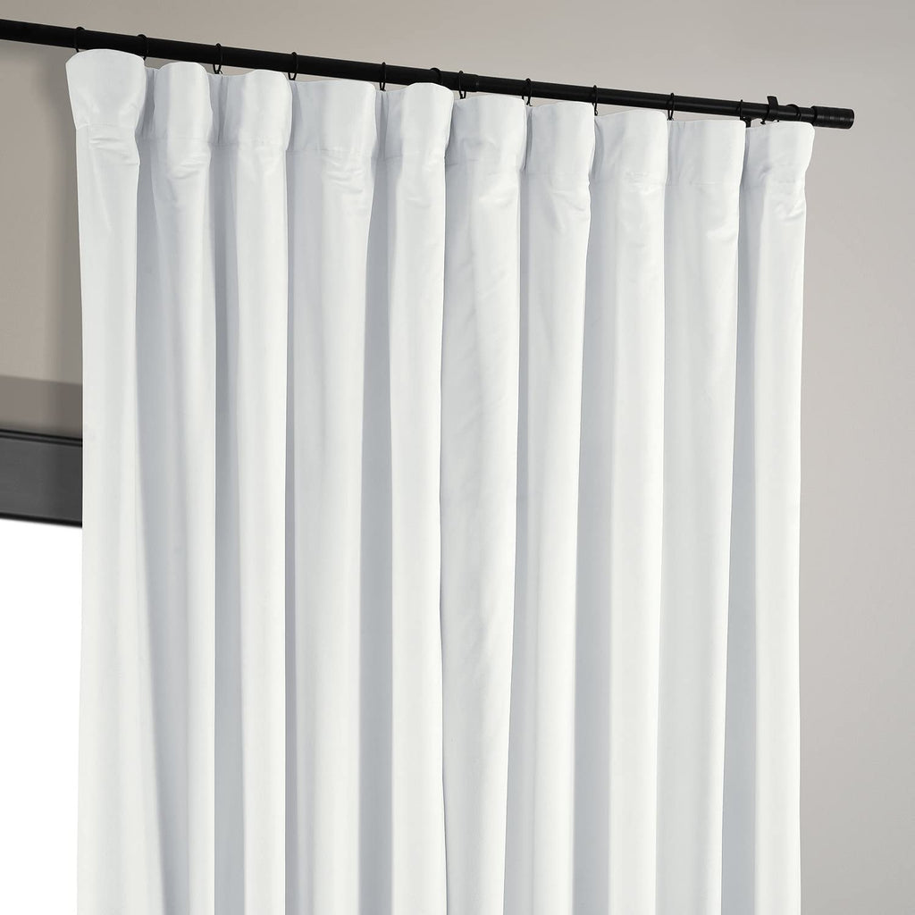 Hpd Half Price Drapes Signature Velvet Thermal Blackout Curtains For Living Room 84 Inch Long (1 Panel) Rod Pocket Insulated Blackout Curtains For Bedroom Window Curtains, 100W X 84L, Primary White