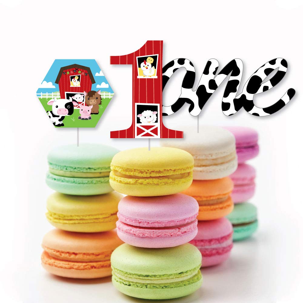 Big Dot Of Happiness 2Nd Birthday Farm Animals - Diy Shaped Barnyard Second Birthday Party Cut-Outs - 24 Count
