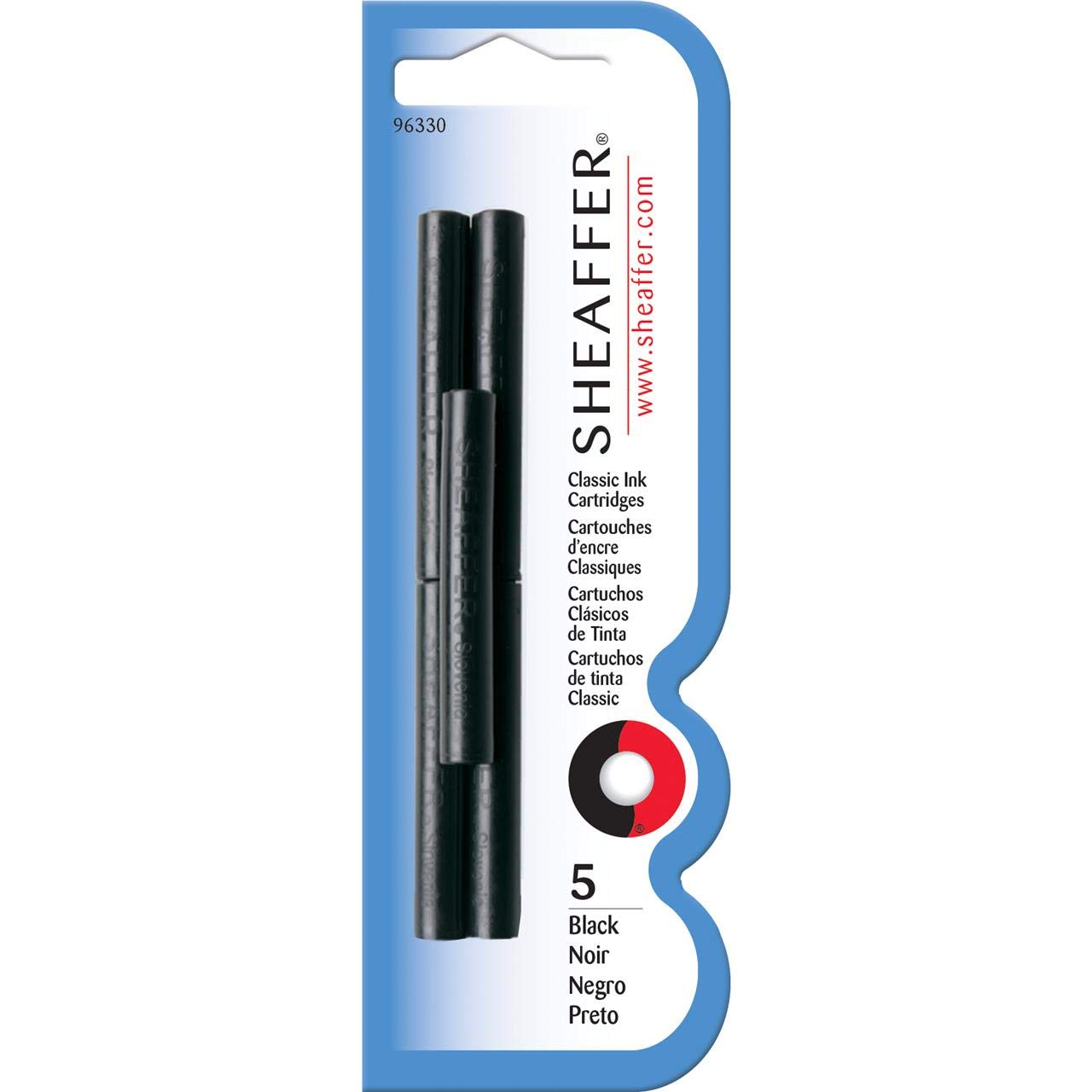 Sheaffer Skrip Fountain Pen Classic Ink Cartridge - Black (Five Per Card)