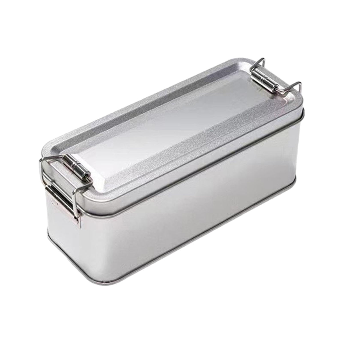 THE STYLE SUTRA Metal Tin Box with Lid Pineapple Cake Packaging Storage Container Cookie Tin Silver | 1Empty Metal Tin Box with 