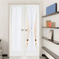 Nicetown Sightlight French Door Curtains, Privacy Door Window Curtains Thermal Insulate Covering For Front Door Glass Door Kitchen Door, 12 Inches X 72 Inches, Pure White, 1 Panel