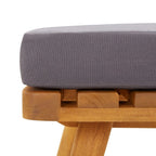 vidaXL Wooden Patio Sofa with Cushions - 2-Seater Solid Acacia Wood Patio Lounge Sofa with Dark Gray and White Cushions - Weather-Resistant - Outdoor Garden Furniture