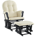 Angel Line Windsor Glider and Ottoman Cushion Set, White with Pink