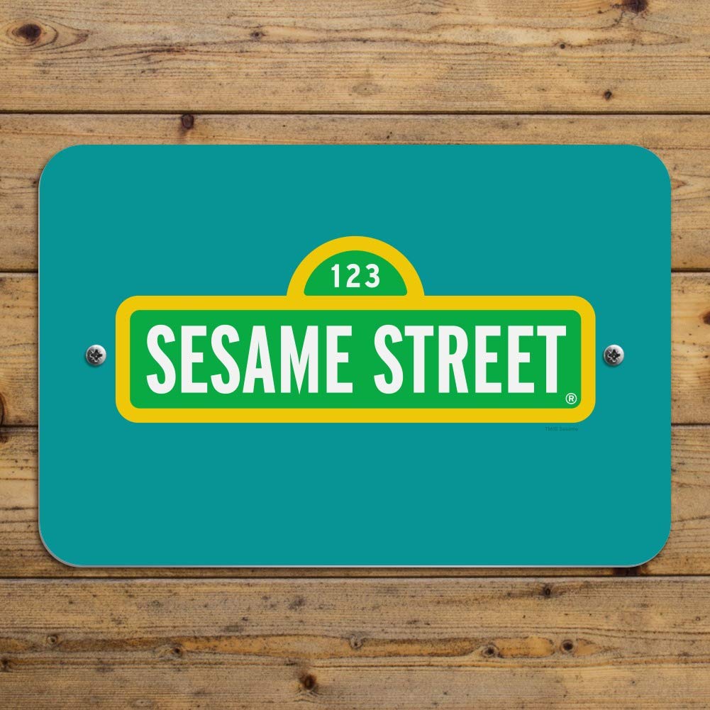 GRAPHICS & MORE Sesame Street Logo Plastic Sign 12" x 8" Multi