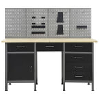 Vidaxl Workbench With Four Wall Panels