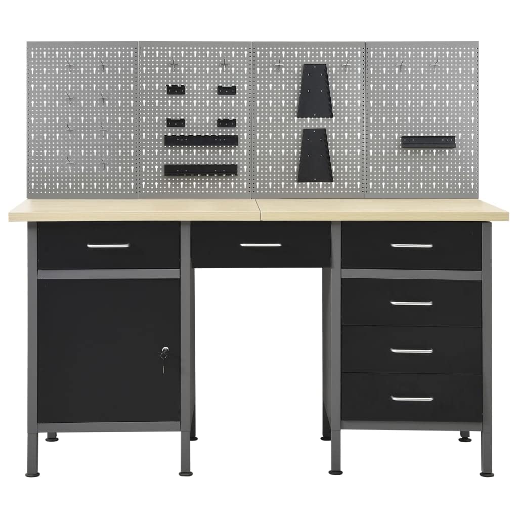 Vidaxl Workbench With Four Wall Panels