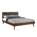 Reid Mid Century Platform Queen Upholstered Bed
