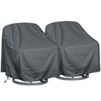 Outdoor Swivel Lounge Chair Cover 2 Pack, Fits To (39' L X 37' W X 38' H) Lawn Patio Chairs, 420D Tear-Resistant, Uv Resistant, Waterproof For Furniture Covers, Gray