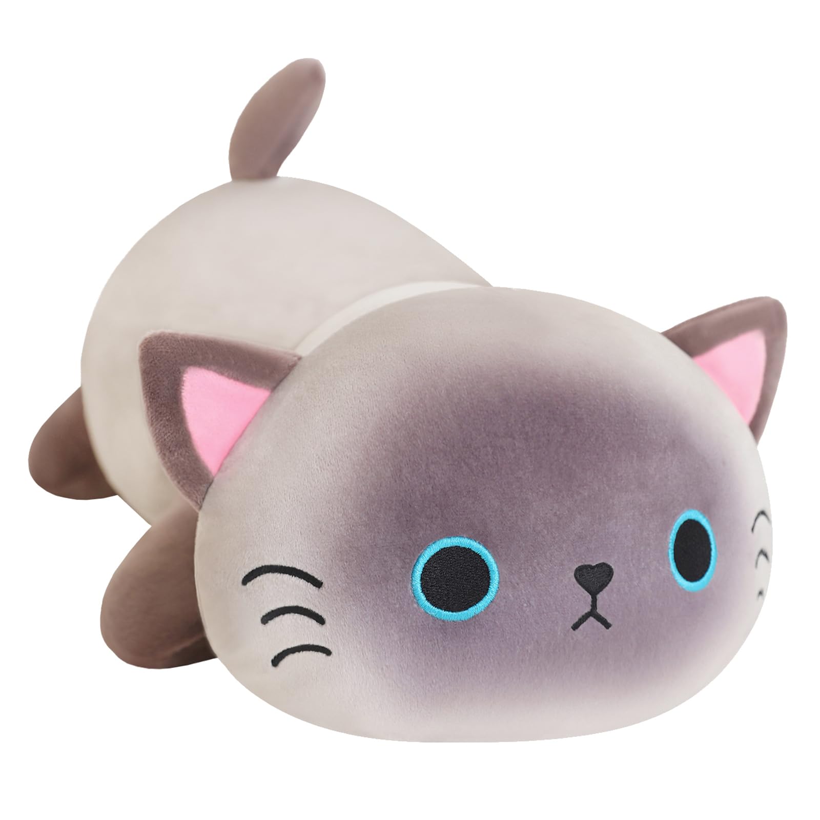 SQEQE Weighted Siamese Cat Plush, Weighted Siamese Cat Stuffed Animal for Anxiety, Cute Siamese Cat Plushies Soft Siamese Cat Pi