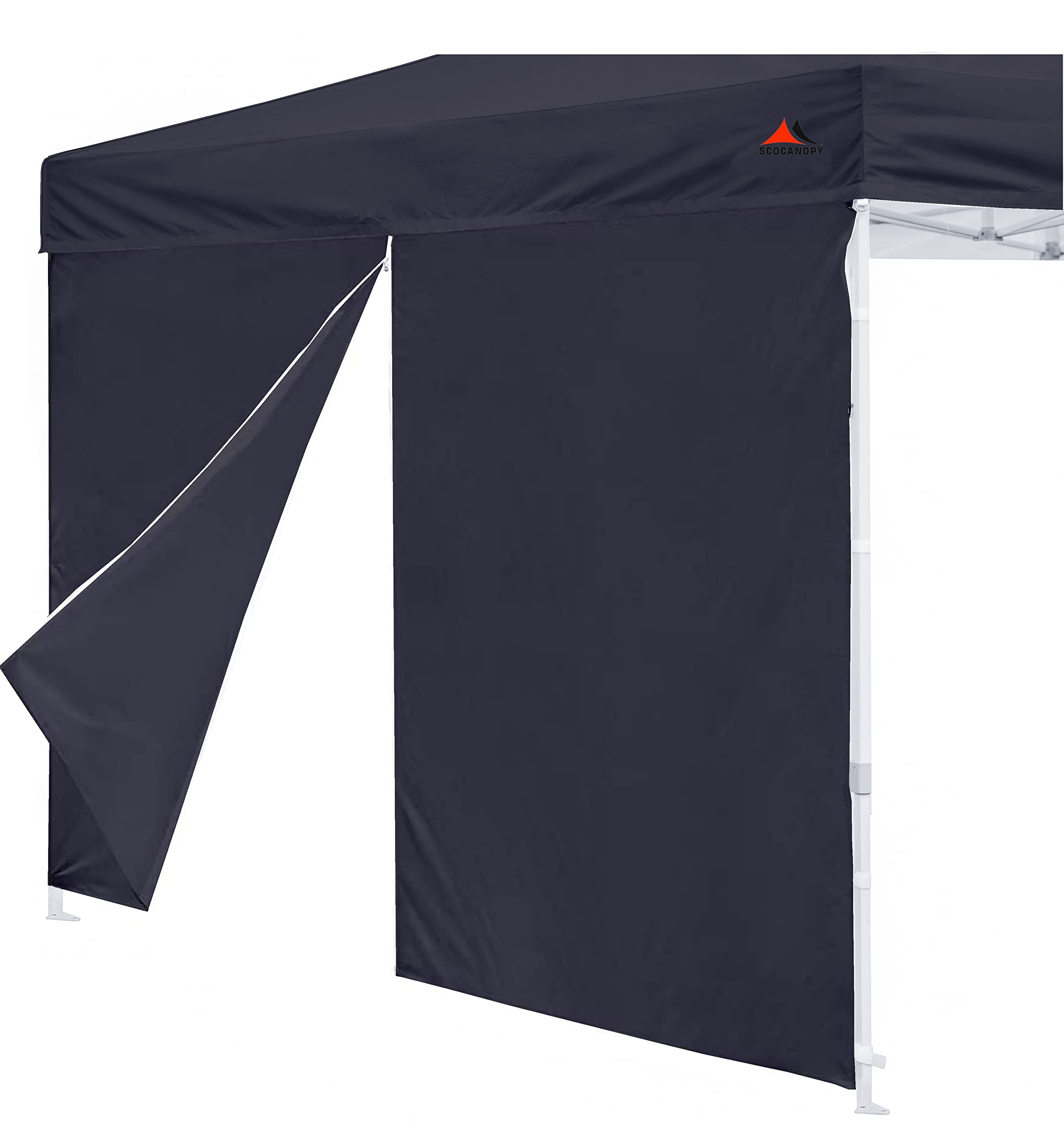 Scocanopy Door For 10X10 Canopy Frame One Central Zipper Design For Easy Entry And Exit,1 Pack Canopy Door Only (Black)