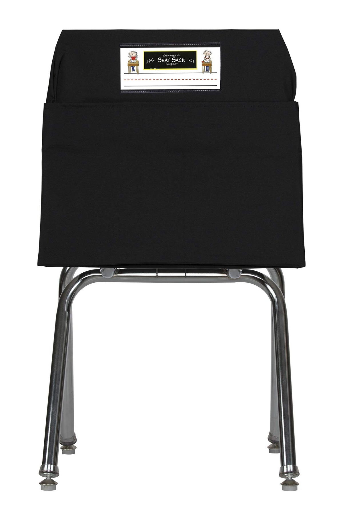 Seat Sack 17 Inch  Large Chair Storage Pocket, Black  Perfect Over The Chair Pocket Organizer For Classroom Chairs And Desks, Durabl