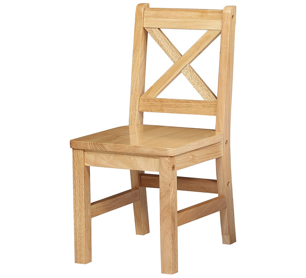 Ehemco Solid Hard Wood Kids Table And Chair Set (4 Chairs Included), Natural, 5 Piece Set