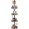 cutefafa Rustproof Corner Shower Caddy Tension Pole, 4 Large Baskets for Bathtub Shampoo Storage Organizer Bathroom Height Adjus