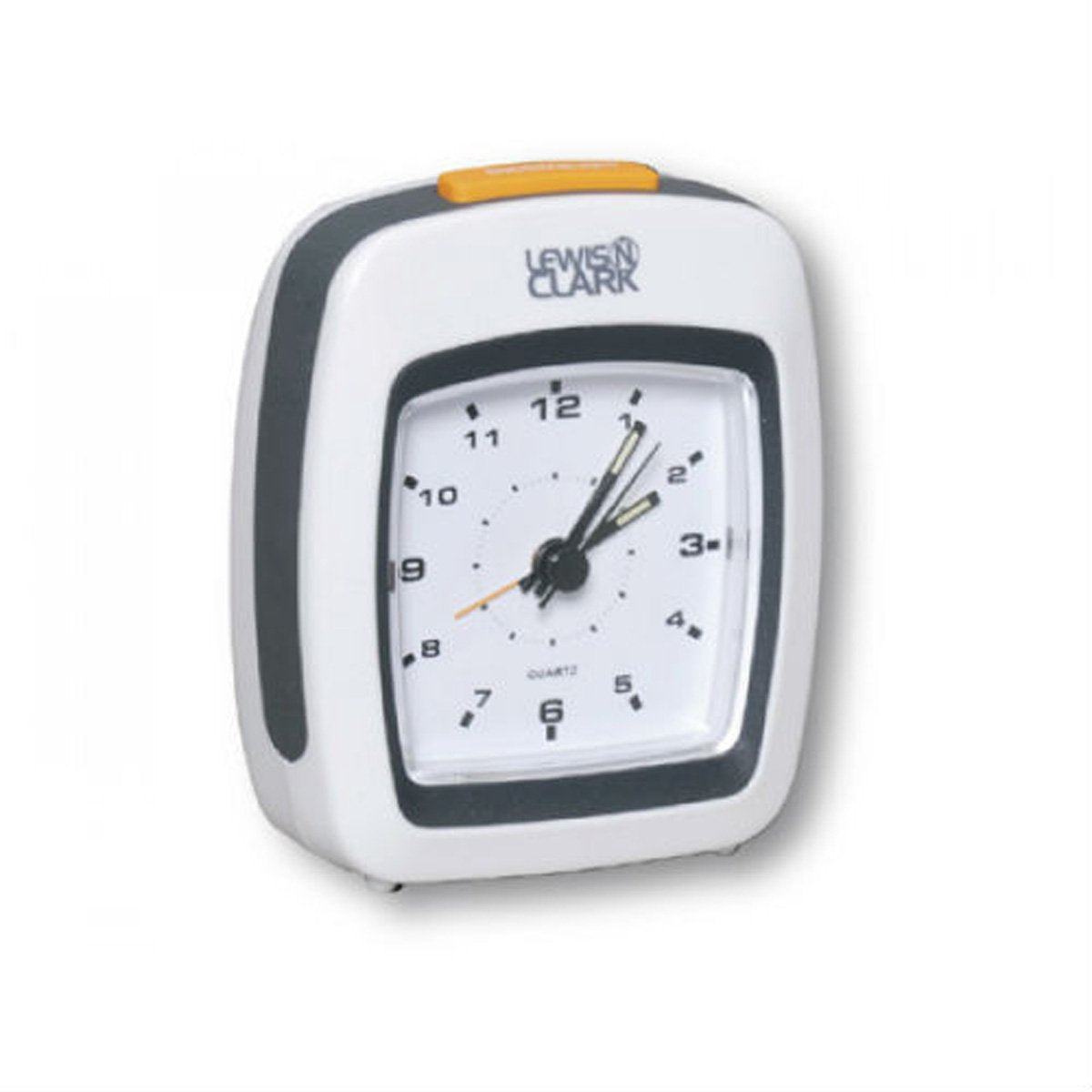 Lewis N. Clark Analog Alarm Clock, White, One Size