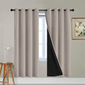 Yakamok 100% Blackout Curtains 72 Inches Long, 2 Thick Layers Heat And Full Light Blocking Soft Thermal Insulated Drapes For Bed