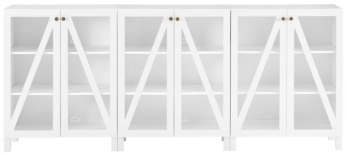 Crosley Furniture Cassai 3-Piece Entertainment Center Tv Stand, Media Console, Vinyl Record Storage, White