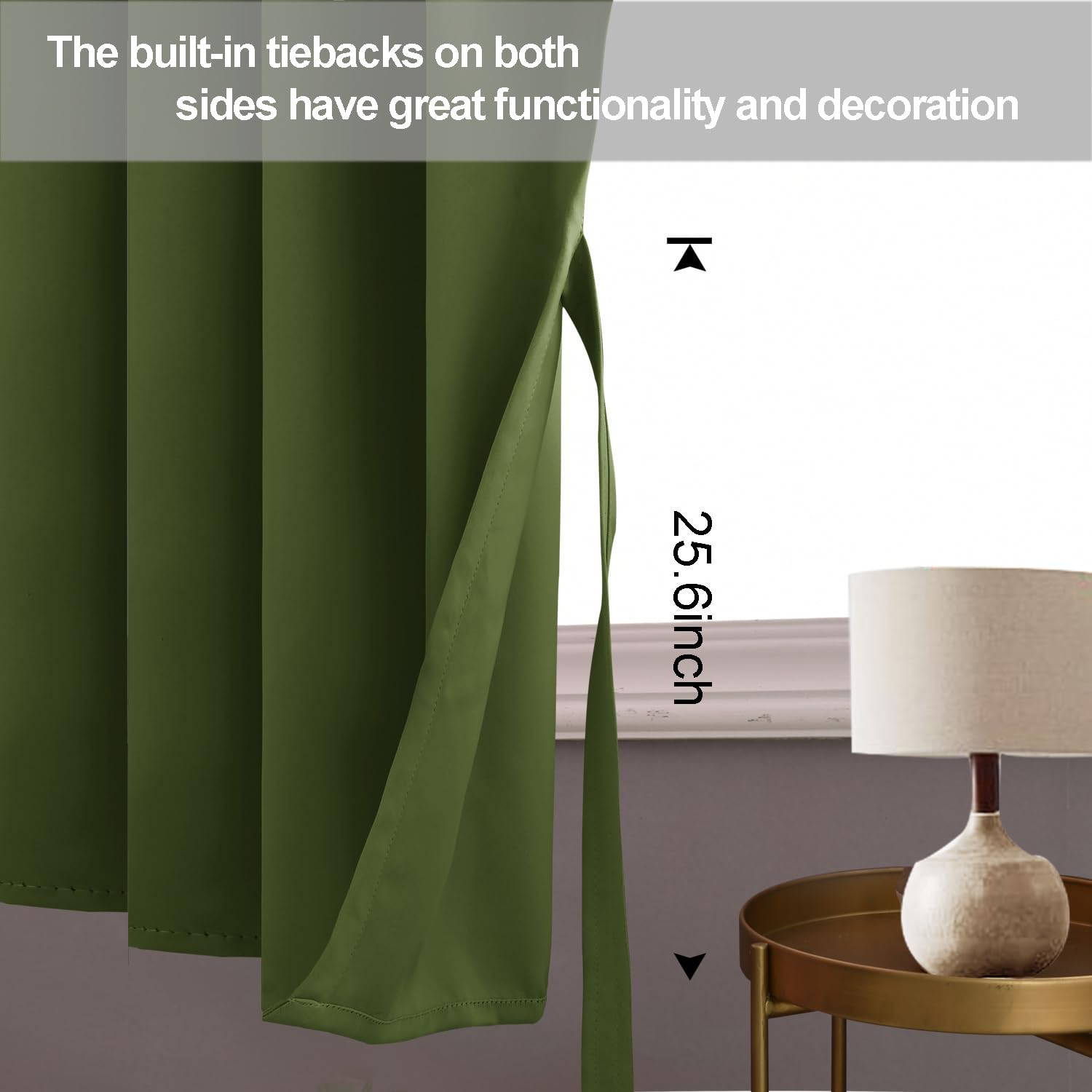 Jiuzhen Olive Green Blackout Curtains For Bedroom - Light Blocking And Noise Reducing Grommet Curtains For Living Room Darkening Curtains, Set Of 2 Window Curtain Panels, 38 X 54 Inch Length