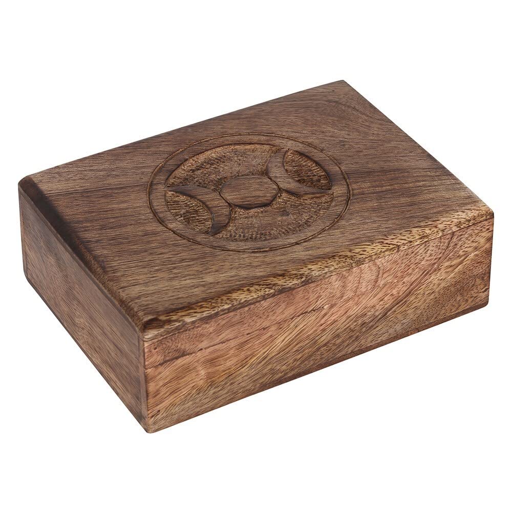 Something Different GW_46530 Tarot Card Box | Triple Moon 7x5 Inches | 1pc. 430g, Multicolor