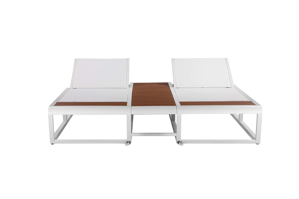 Pangea Home Avra Double Lounger, White