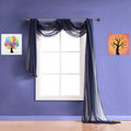 Warm Home Designs Extra Long Navy Blue Sheer Window Scarf. Valance Scarves are 54 X 216 Inches. Great As Wedding Arch Draping Fa