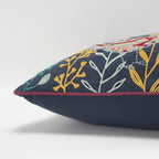 Rizzy Home 14" x 26" Cotton Pillow Cover Multi-Color Botanical with Birds