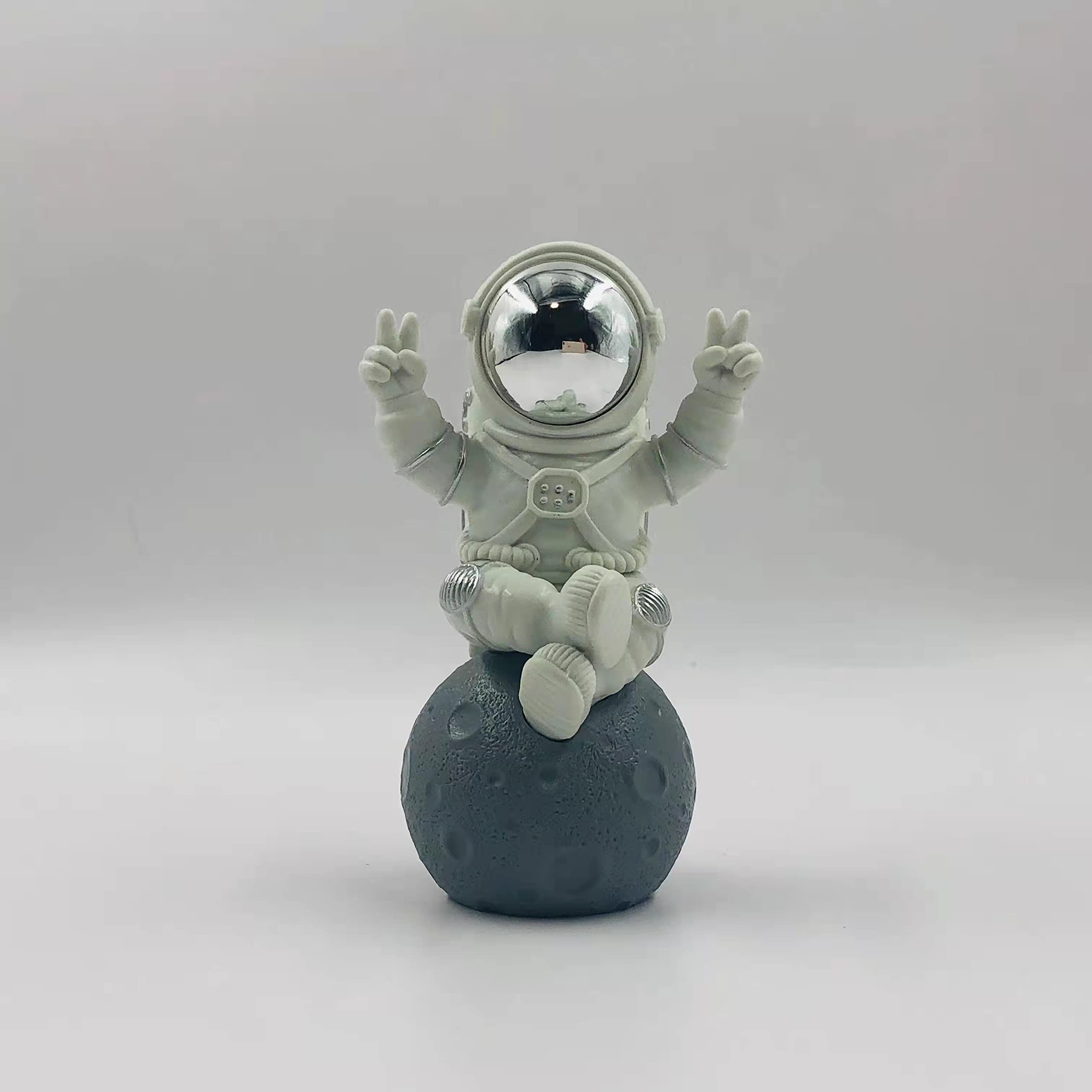 BUBUHSHM Figurine Statue Astronaut Sculpture Spaceman D  cor,Sculptures Home D  cor,White Shelf Decoration,Tabletop Decoration,C