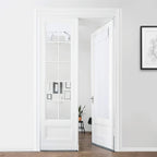 Nicetown Front Door Curtains - Thermal Insulated Tricia Door Window Curtain Self Adhesive Window Covering Drapery Room Darkening Blinds For Patio French Door, W26 X L72 Inch, 1 Panel, Pure White