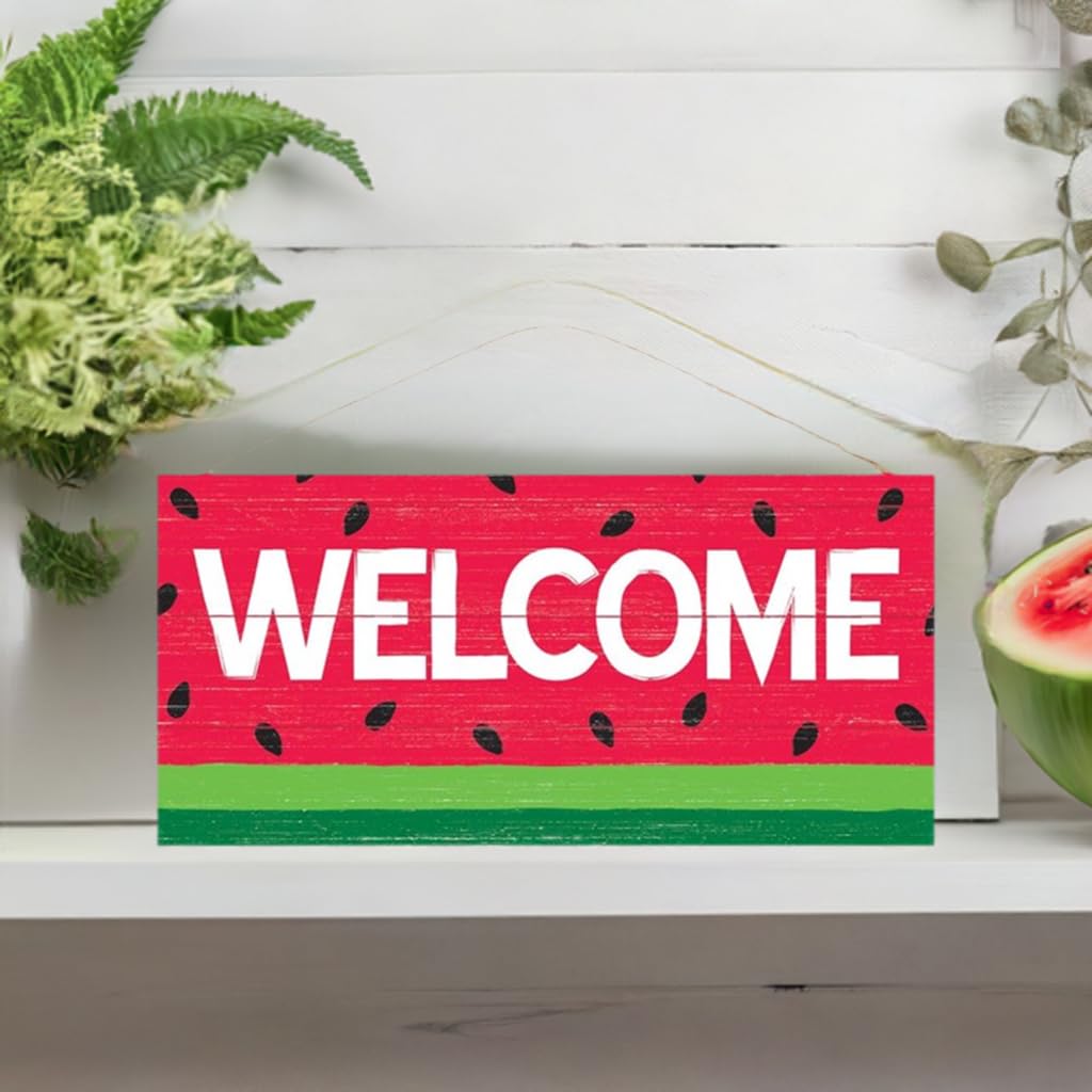 Craig Bachman Welcome Watermelon Themed Mdf Sign Wreath Accent Table Decor Wall Hanger Door Hanger Ap8370
