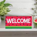 Craig Bachman Welcome Watermelon Themed Mdf Sign Wreath Accent Table Decor Wall Hanger Door Hanger Ap8370