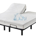 Kingnex Waterproof Partial Split Top Cal King Mattress Protector For Adjustable Bed With 36-39' Upper Flex Head Noiseless Soft