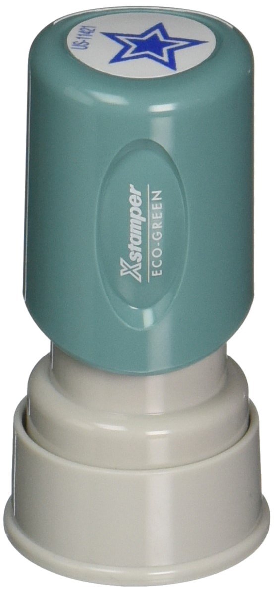 Xstamper Pre-Inked Star Shape Stamp (Xst11421),Light Blue
