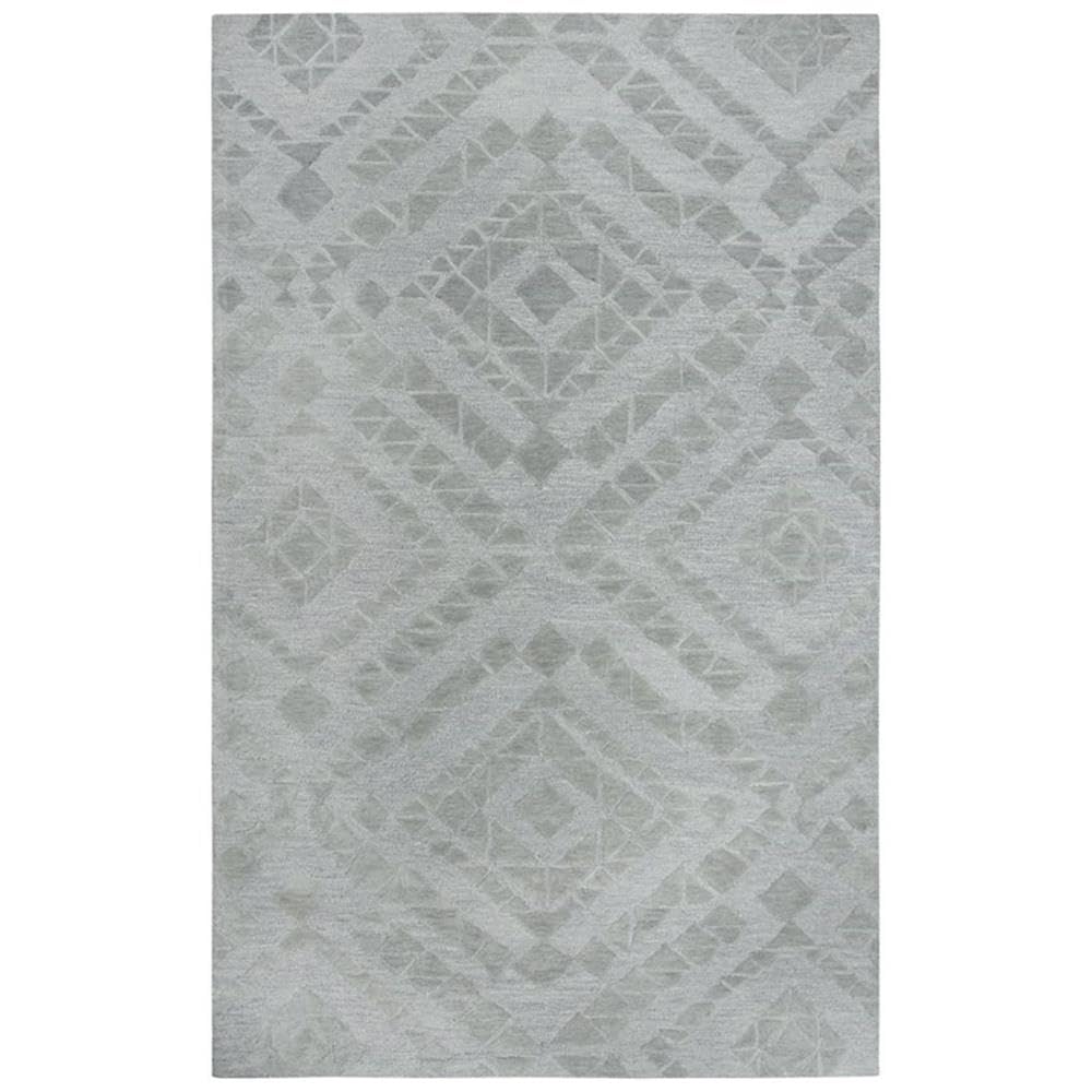 Rizzy Home Alora Decor Emerson 8' X 10' Diamond Grey/Gray/Rust/Blue Hand-Tufted Area Rug
