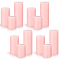 Sumind Set of 12 Poured Pillar Candles 3x 4, 6, 8 Dripless Unscented Candle Long Clean Burning Rustic Country Style for Wedding,