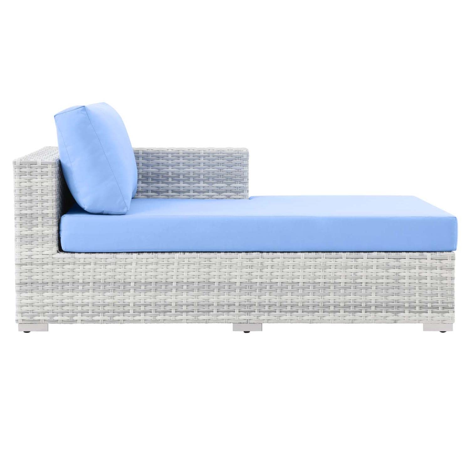 Modway EEI-4304-LGR-LBU Right Chaise, Light Gray Light Blue, 35 x 63 x 33