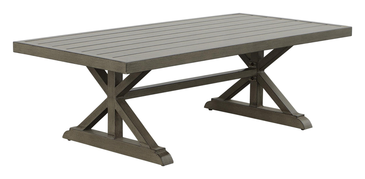 Steve Silver Co Jones Aluminum Coffee Table, Light Brown