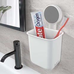 Zephorus WallMounted Toothbrush Holder  SelfAdhesive Bathroom Organizer for Toothbrushes, Toothpaste, Shavers & Makeup Brushe