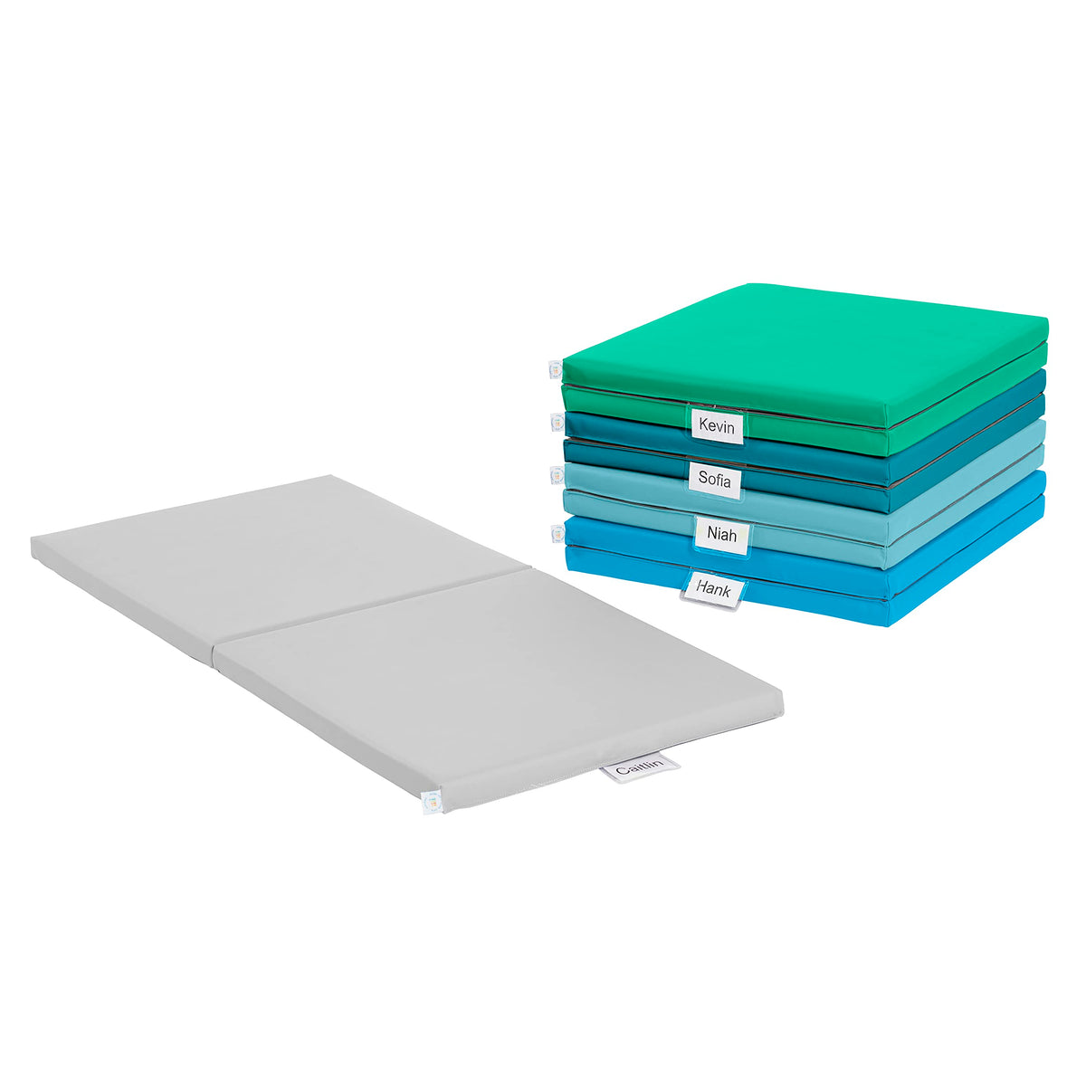 Ecr4Kids Softzone Folding Rainbow Rest Mats, Classroom Furniture, Contemporary, 5-Piece