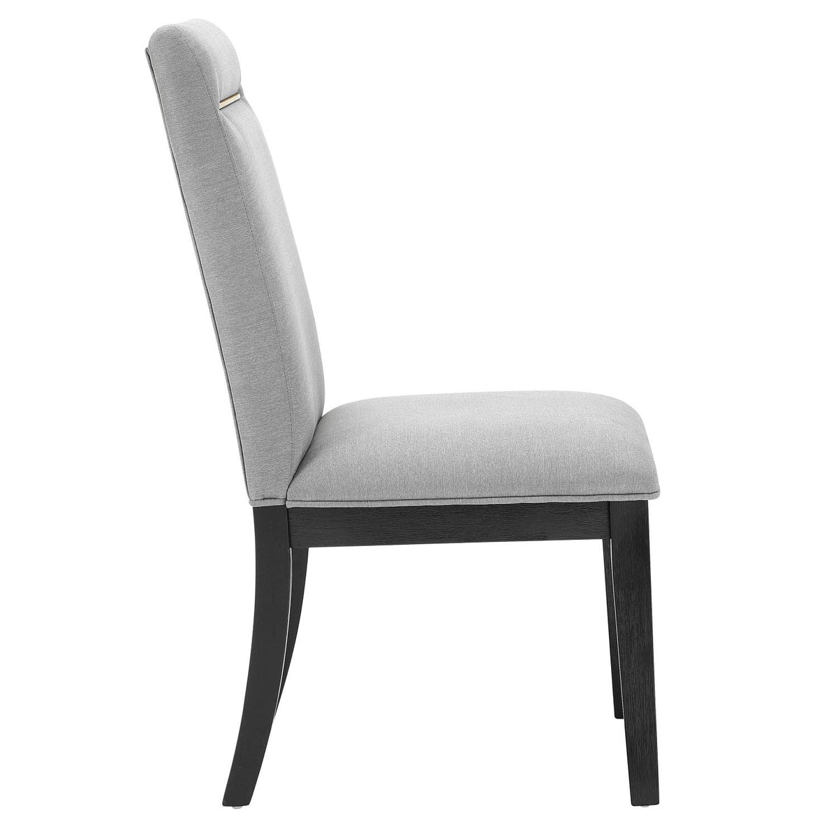 Steve Silver Yves Rubbed Charcoal 8-Piece Dining Set with Gray Side Chairs