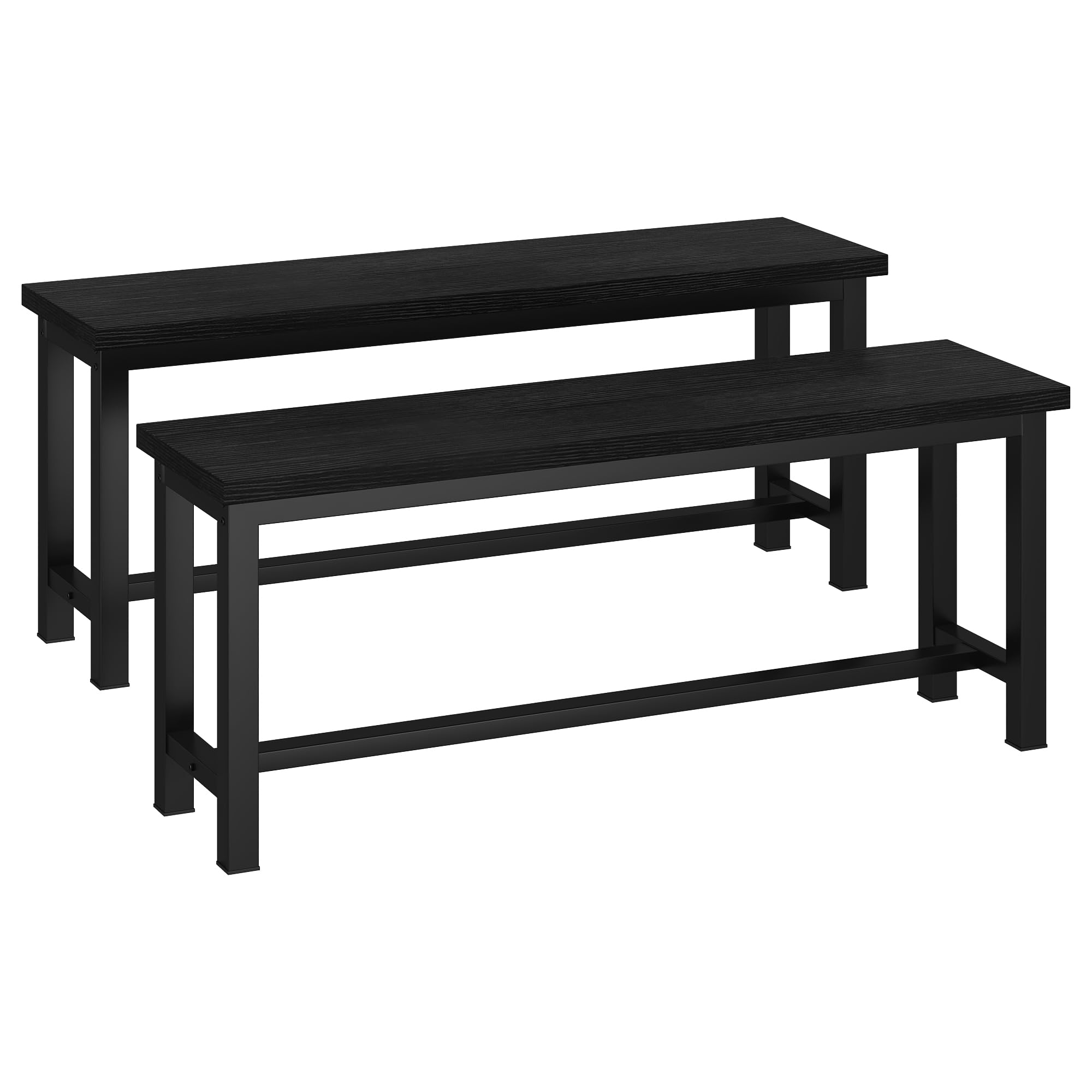 Recaceik Dining Benches, 39 Inch Table Benches, Pair of 2 Benches for Dining Room, Kitchen, Entryway, Bedroom, Industrial Small 