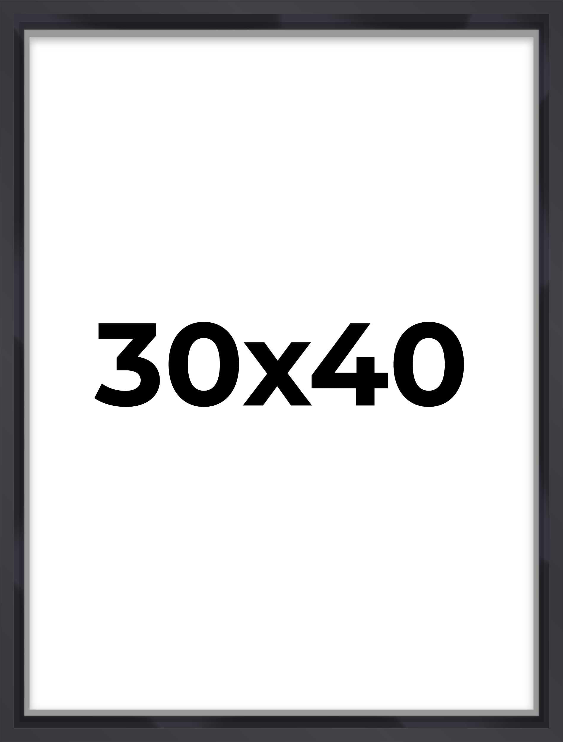 30x40 Shadow Box Black Display Frame | 1'' Deep | UV Resistant Acrylic Plexiglass, Acid-Free Backing & Hanging Hardware Included